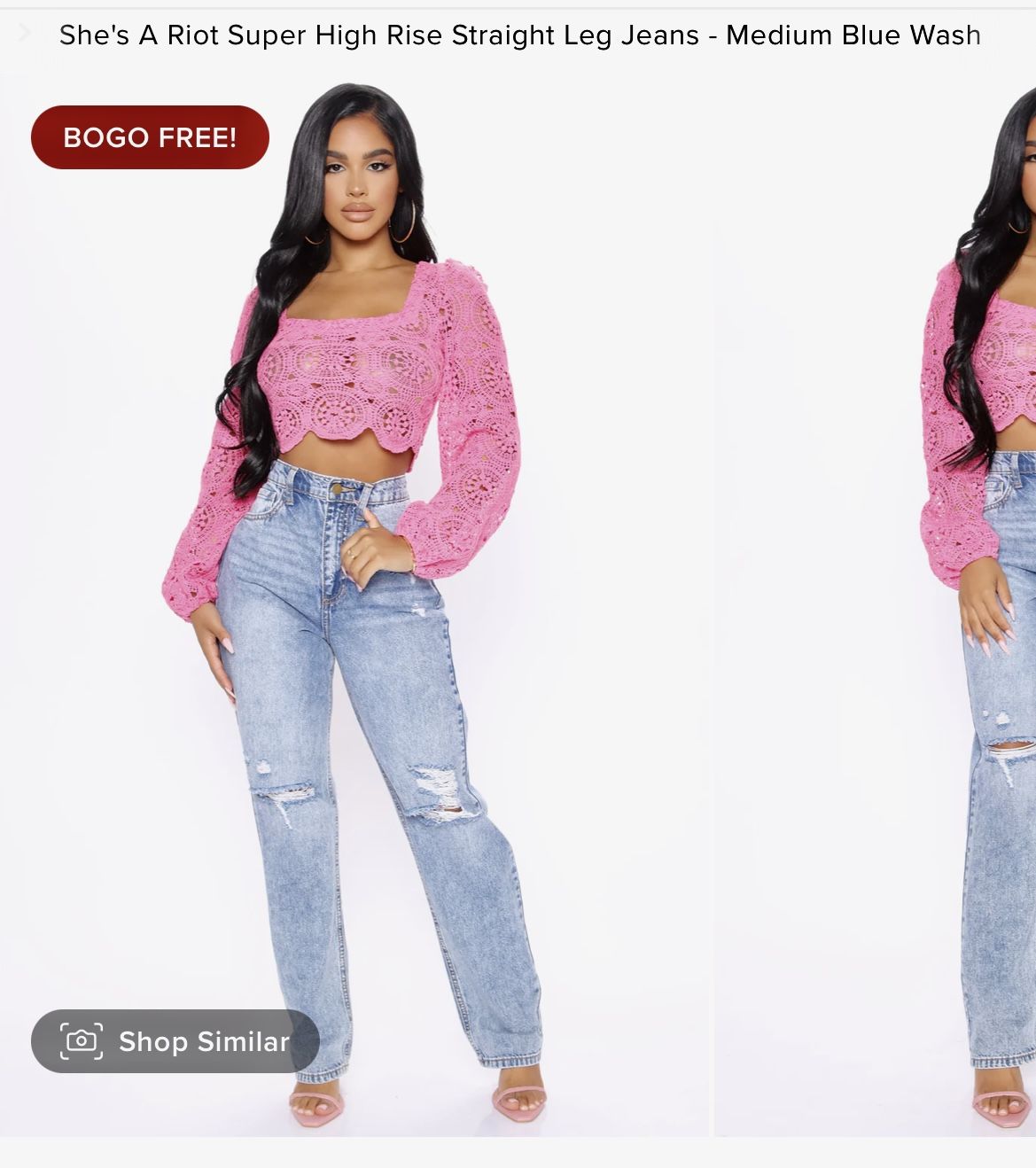 3 Fashion Nova Blue Jeans Size 11