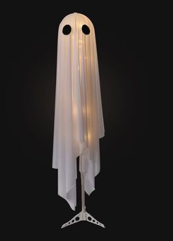 2 Halloween 63.5” Light Up adjustable Ghost Decoration Set
