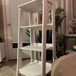 White ladder shelf