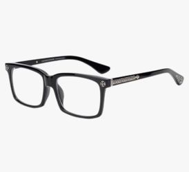 Chrome Hurts Imitation Classic Non-prescription Clear Lens Eyeglasses for Men And women Thick Square Frame Eyewear
