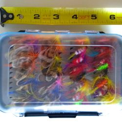 Brand New Trout Salmon Fly Fishing Flies With Tackle Box 