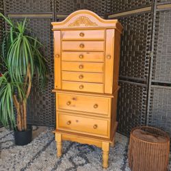 Broyhill Fontana Solid Pine Jewelry Armoire