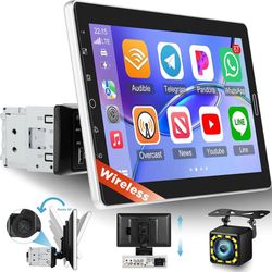 10.1” Wireless CarPlay & Android Auto Single Din Car Stereo – New