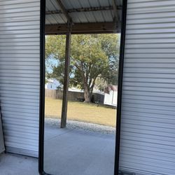 Large - Black Metal Frame Mirror 32” X 75 1/2” - Model Home Decor 
