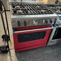 Red Viking 5 Series Gas Range Stove 30 Inch