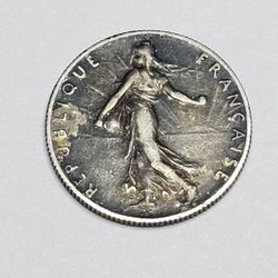 1918 France Silver Coin