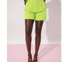 Lime green High Waisted Shorts