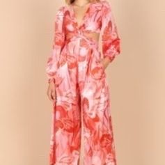 Petal & Pup Cut-Out Floral Jumpsuit – XL – New With Tags
