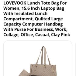 Laptop/Lunch Tote For Work