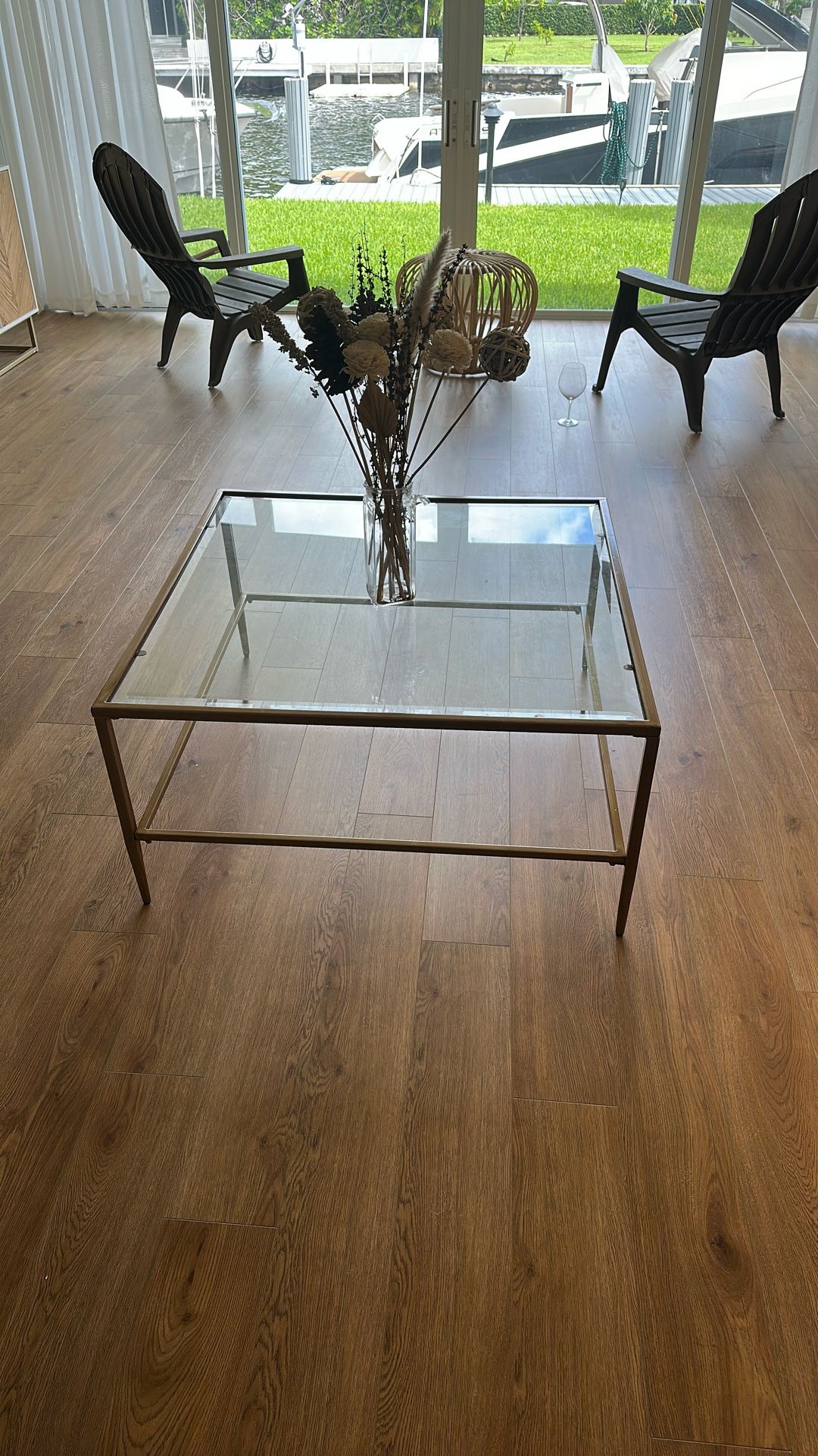 Glass coffee table And Matching End Table