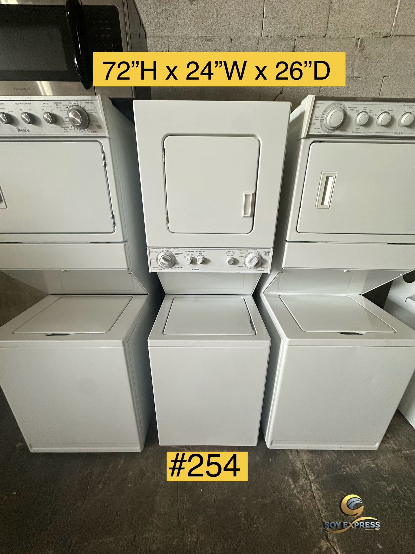 Kenmore Washer And Dryer 24”W Stacked Combo Electric (#254)