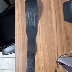 Clifford Lenox Black Leather Weightlifting Belt - Size Adjustable