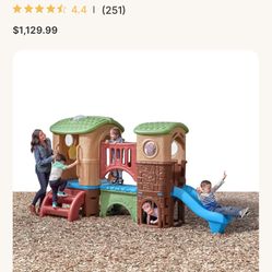 Clubhouse Climber outdoor kids play set. Heavy duty slide
