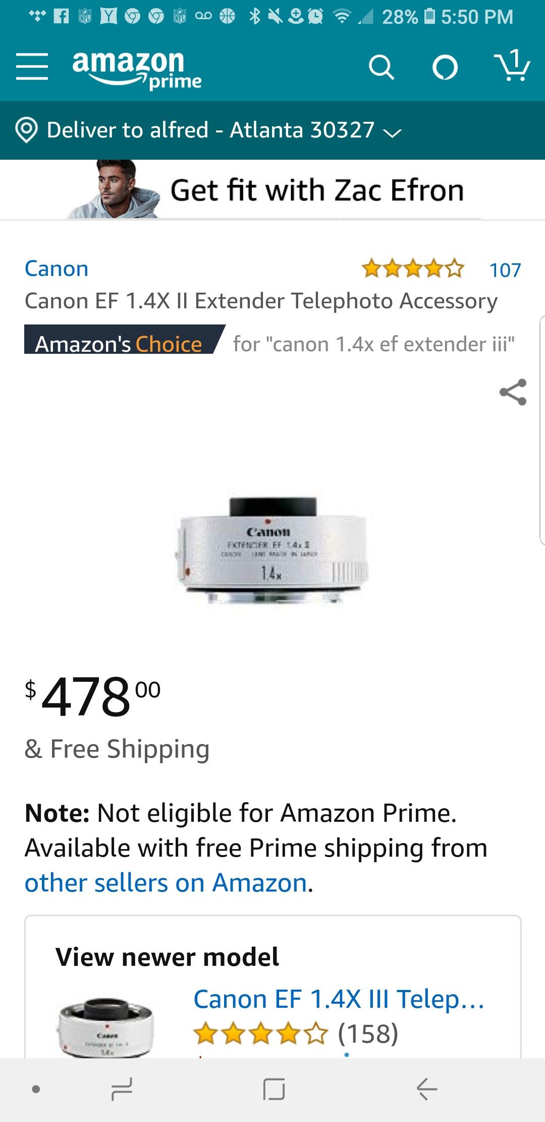 Canon extender 1.4 ll