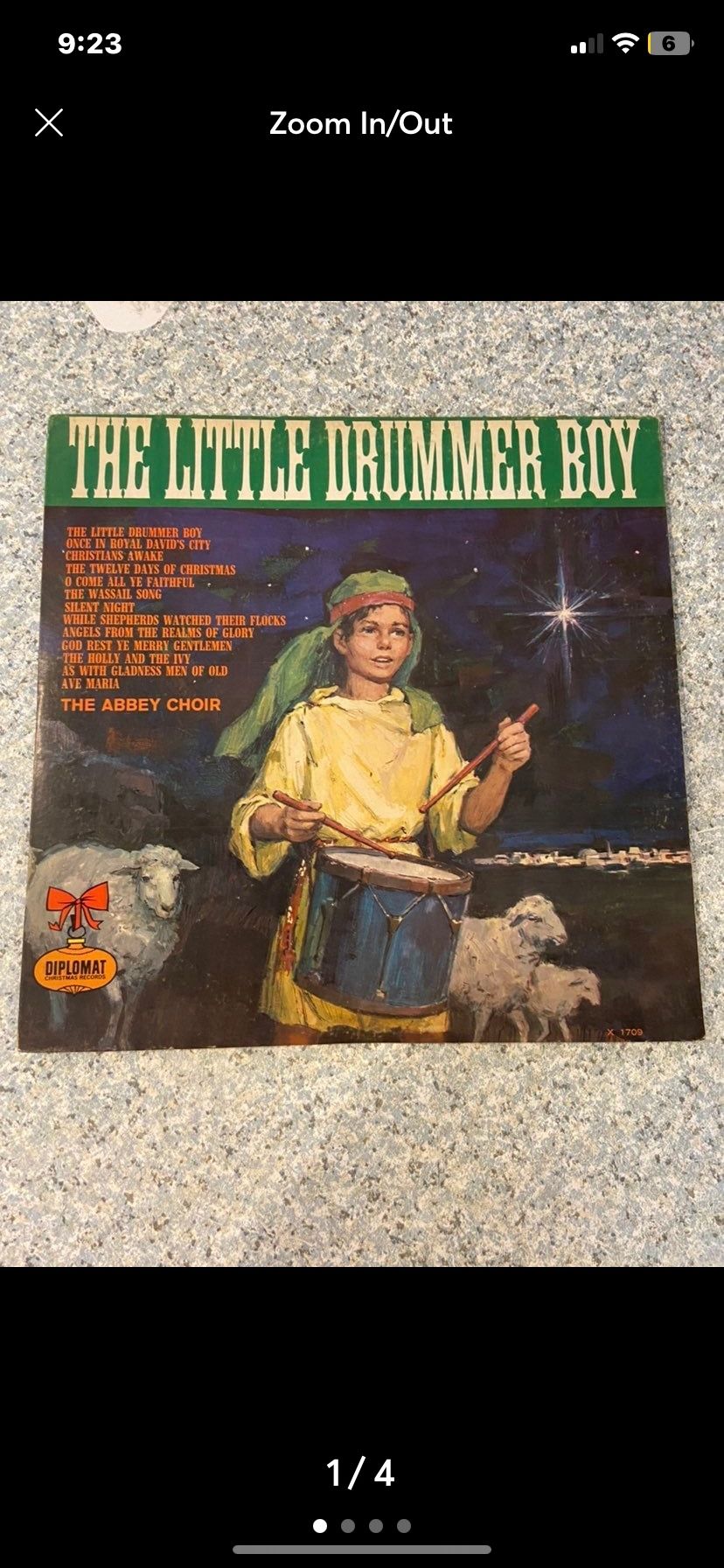Abbey Choir The Little Drummer Boy Vinyl Record LP