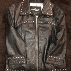 Maxima By Wilson’s Leather Studded Jacket