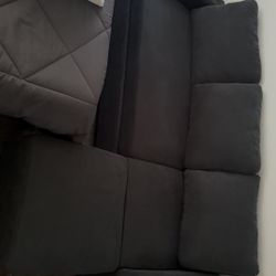Wallsunny Sectional Sofa With Large Ottoman 