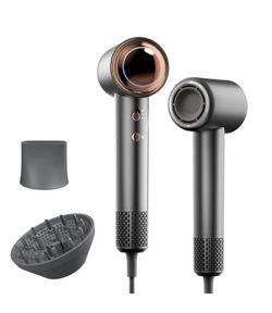 NEW Tideway Hair Dryer High-Speed Ionic 110K RPM Adj Temp Plasma H11 BLACK