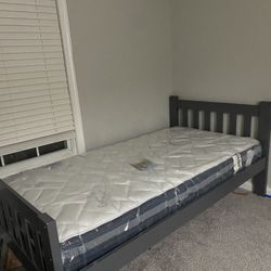Gray Twin Bunk Bed 
