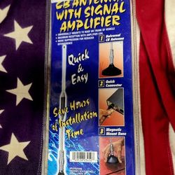 Rally Sound FX CB Antenna With Signal Amplifier Magnetic Mount Model 3450