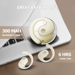 Ows Hanging Earphones 5.4 Bluetooth , Air Conduction Wireless Bluetooth Earphone, Bluetooth BT 5.4 Low Latency, Open Ear Headphones IPX5 Waterproof an