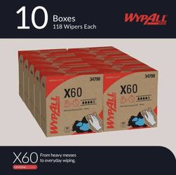 WypAll X60 Multi-Task Cleaning Cloths White 34790 10 Packs 1180 Ct