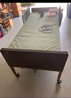 Electric Hospital Bed with Mattress and Rails