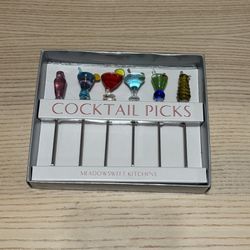 Handmade glass Cocktail picks