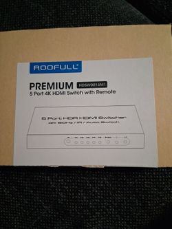 Roofull 5 port 4K HDMI switch with remote