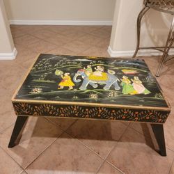Vintage Asian Collapsible Wooden Tea Table