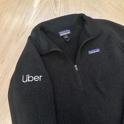 Patagonia Medium Women's Better Sweater 1/4-Zip Fleece With Uber Stitching on sleeve