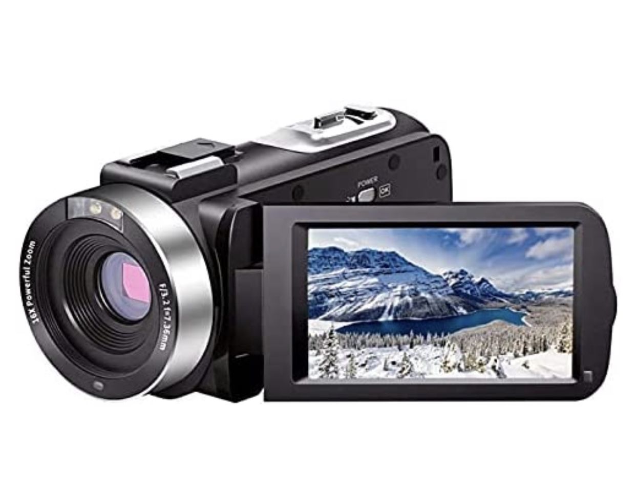 Video Camera Camcorder Full HD 1080P 30FPS 24.0 MP IR Night Vision Vlogging Camera Recorder 3.0 Inch IPS Screen 16X Zoom Camcorders YouTube Camera Rem