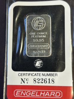 1 OZ. .9995 Pure PLATINUM BAR