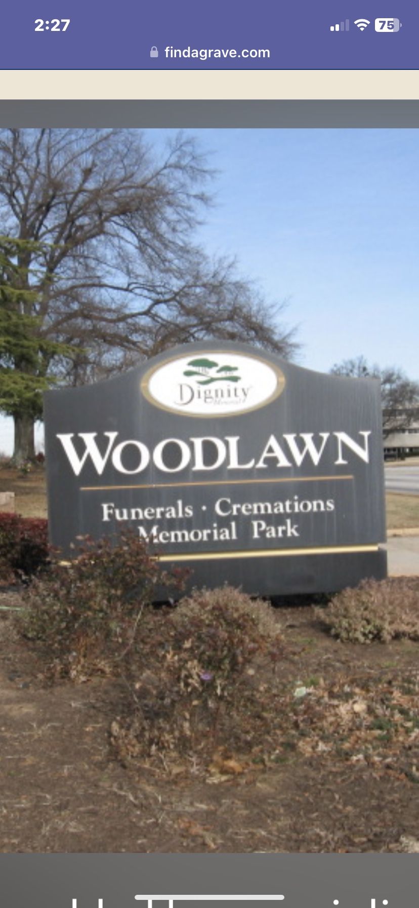 Grave Plots Woodland Memorial Cemetery Greenville SC