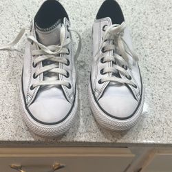 White Leather Converse