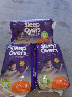 Sleepovers pull up diapers   LG / XL 60 - 120 lbs