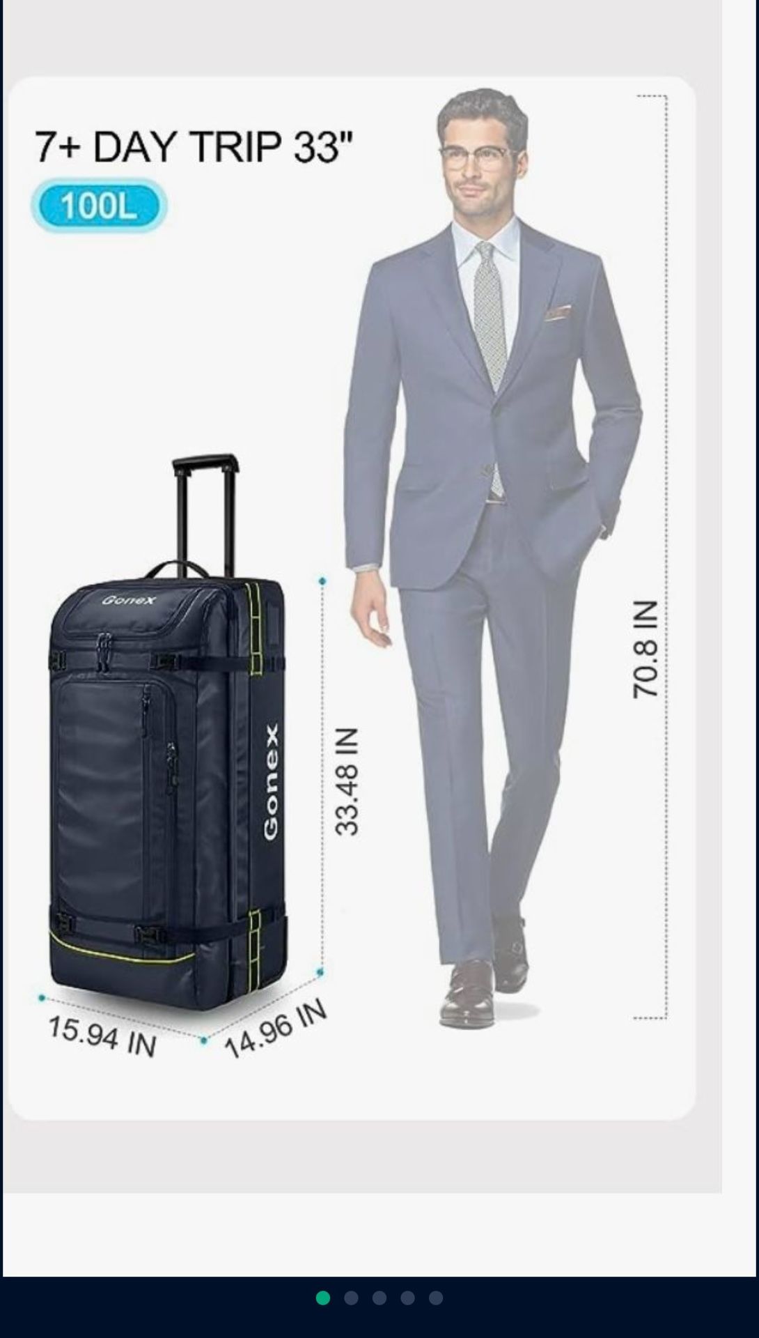 Gonex Travel Duffle Bag 33l