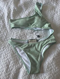 Gucci GG Monogram Bikini Set Mint Green