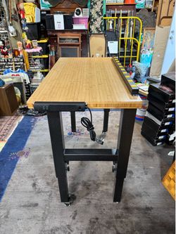 Whirlpool gladiator workbench bamboo engineered torsion tabletop butcher block slab power strips