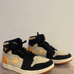 Jordan Retro 1 Air High Zoom Air CMFT 2 Muslin Vivid Orange sneakers " Beige MENS SIZE 10