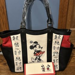 Disney Mickey & Minnie Purse And Wallet