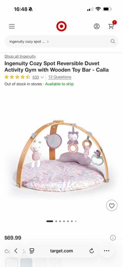 Baby activity gym mat reversible duvet play mat activity play gym with wooden toy bar