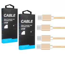2 Pack Color Gold Fast nylon braided 6.6ft C Cable USB Chargers Cables