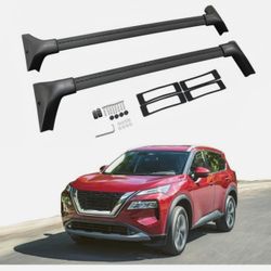 Black 2PCS Cross Bar Fits For Nissan Rouge X-Trail T33 2021-2026 Roof Rail Luggage