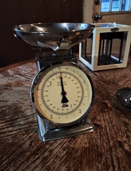 Retro Style Mechanical Good Cook Measuring Food Weight Scale Chrome
