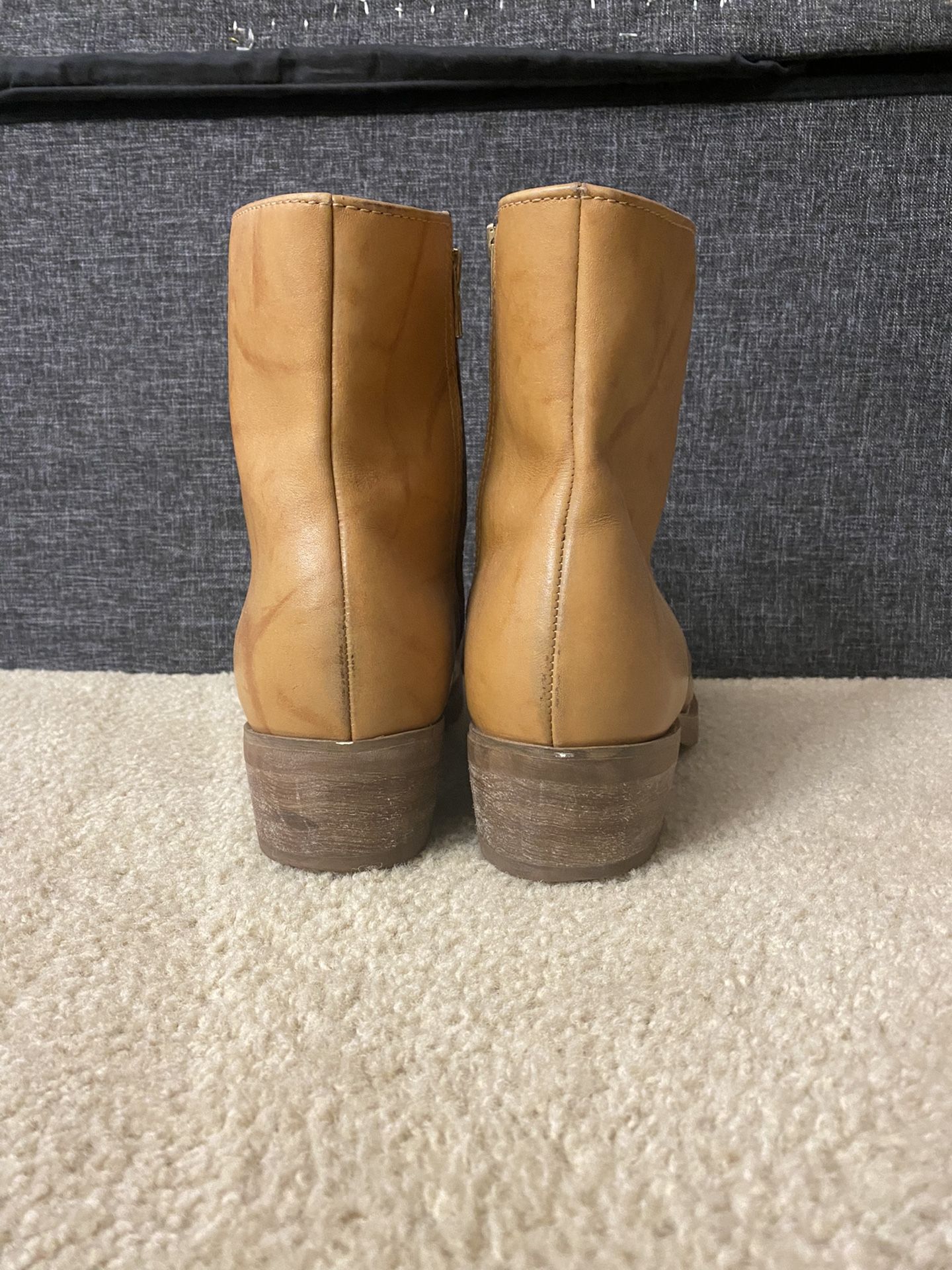 Mens Durango Tan Leather Ankle Side Zip Boots for Sale in 
