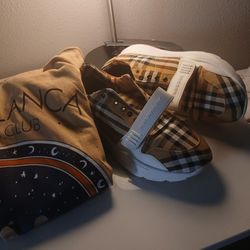 Exclusive Mens Burberry Shoes W/xl Casablanca Matching Shirt