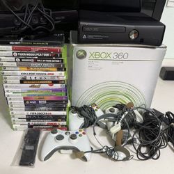 2 Xbox 360 Console w Box, 3 Controllers, Games
