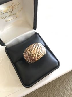 Gold Over Sterling Silver Ladies Ring