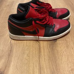 Red and Black Jordan One Low